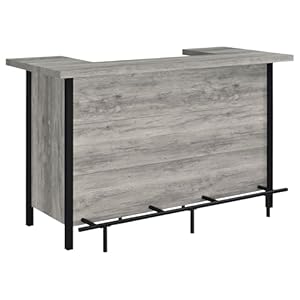 Coaster Furniture Bar Unit Grey Driftwood Black 182105