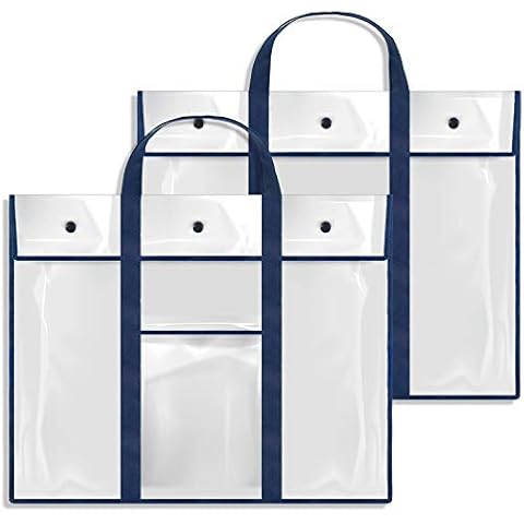 GAMENOTE 2 Pack Large Poster Storage Bag (31.5"×25.5") Bulletin Board Holder Art Portfolio Container for Teachers Classroom Organization Cover