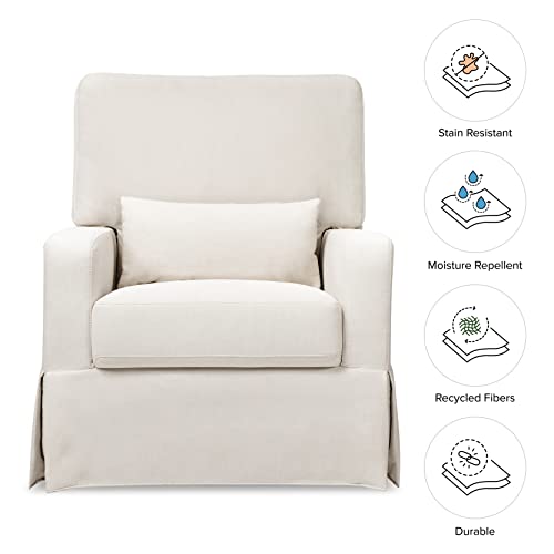 Namesake Crawford Pillowback Comfort Swivel Glider In Performance Cream Eco-Weave, Water Repellent & Stain Resistant, Greenguard Gold & Certipur-Us Certified #TOP3