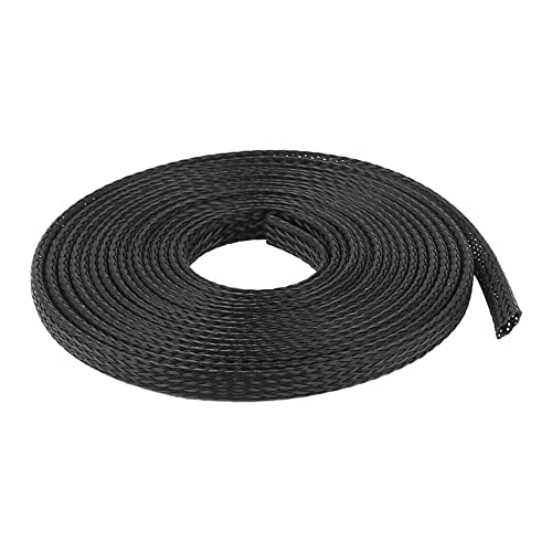 ETOPARS Expandable Braided Sleeving Wire Black Braided Sleeving Cable Tidy Sleeve Loom Tubing Cable Sleeve Flexible Insulated Protection 10mm Diameter Length 5 Meters