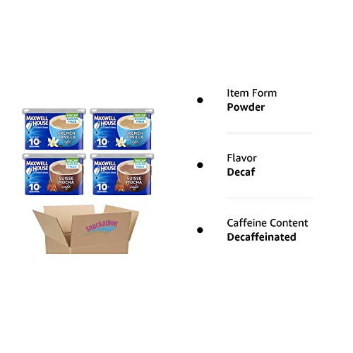 Instant Coffee Variety Pack, Decaf, Sugar Free, 2 French Vanilla 4 Ounce, 2 Suisse Mocha 4 Ounce #TOP1