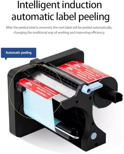 Label Dispenser Machine, Fully Automatic Label Peeling & Rewinding, Adjustable Speed for Self-Adhesive, PET, PVC Labels, Width Range 20mm-130mm