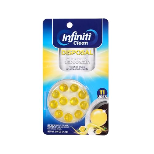 Infiniti Clean Garbage Disposal Cleaner & Deodorizer – Lemon Scent, Foaming Action, Eliminates Odors & Residue, 0.86 oz