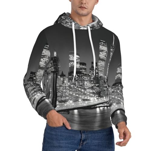 Sweat à capuche en polaire homme contre le froid avec manches longues