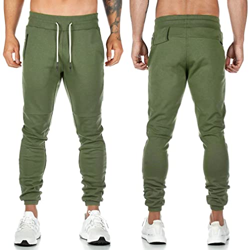 Gaocai Mens Joggers Lightweight Sweatpants Gym Trousers Tracksuit Bottoms Running Pants With Elastic Waist Green Xl #TOP3