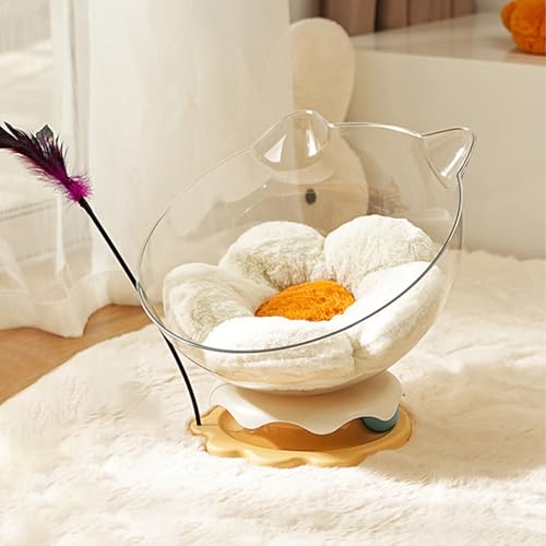 Lit pour chat avec balles de jeu interactives et nid doux - 5