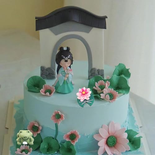 Lotus Flower Silicone Molds Lotus Leaf Fondant Mold Frog Silicone Mold For Cake Decoration Cupcake Topper Chocolate Candy Polymer Clay Gum Paste