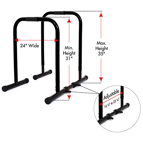 ProsourceFit Dip Stand Station, Heavy Duty Adjustable Height Upper Body