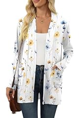 Orange Blue Floral White