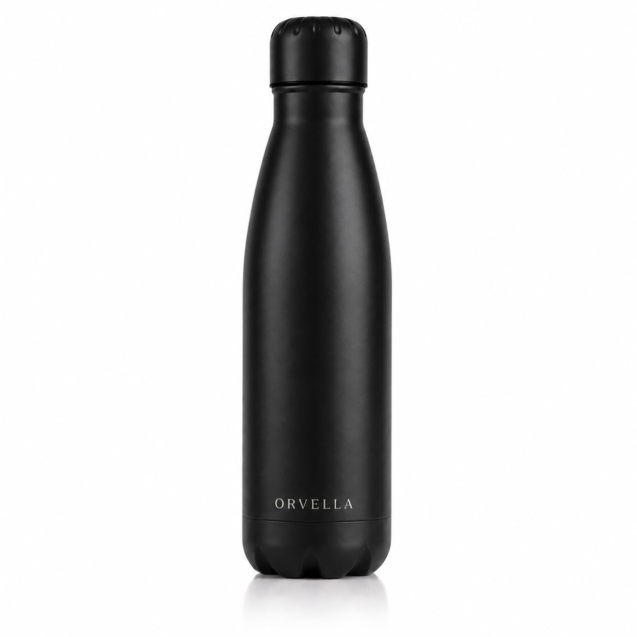 ORVELLA Stainless Steel Water Bottle with Vacuum Insulation 500ml - Black