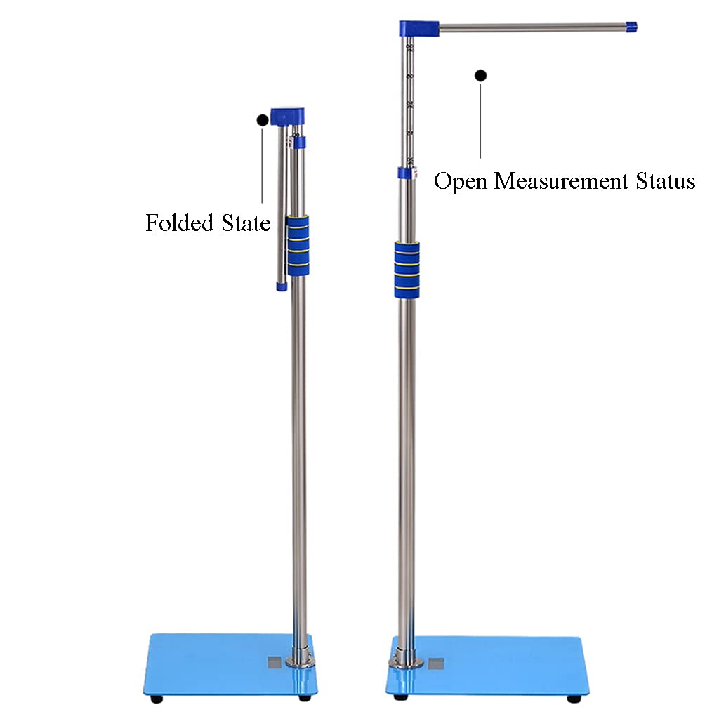 Bilancia A Colonna Meccanica Professionale,USB ricaricabile, Asta Retrattile di Misuratore D'altezza 100cm-190cm, Scala di Precisione in Altezza E Peso,Adatto A Casa, Ospedale, Scuola, Palestra