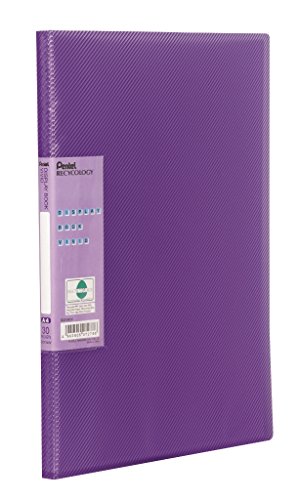 Pentel Dcf343V Recycology - Raccoglitore Per Presentazione, Formato A4, 30 Tasche, Confezione Da 10 Pezzi, Colore: Viola