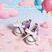 Mini Doll Shoes, 1 Pair Cute Lace Up Canvas Sneakers Compatible for 17cm/15cm Doll Shoes Toy Outfit Accessories(Purple)