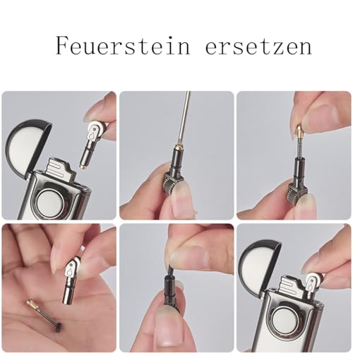 Encendedor recargable de gas butano con diseño elegante miniatura 6