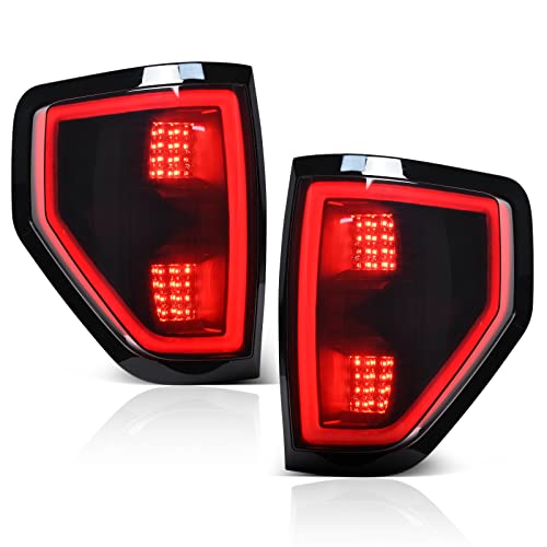AUTOSAVER88 LED Rear Tail Lights Compatible with 2009-2014 Ford F150 F-150(Do not fit Flareside) Tail Lamps Replaces Tail Light Rear Brake Lamp Left & Right Side