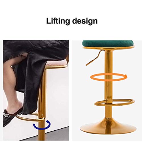 Straw Adjustable Barstool, Industrial Swivel Barstool Chairs With High Back, Pub Kitchen Counter Height Stool, For Pub Coffee Home Dinning Kitchen (Color : Green) #TOP5