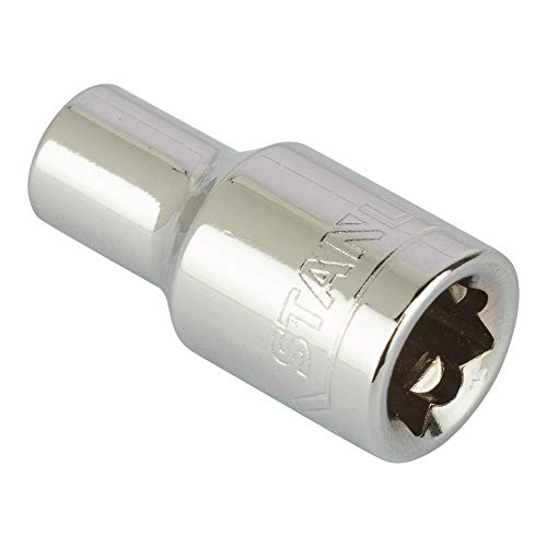 Image of STANLEY STMT72875-8B 1 /4-inch 5mm Chrome Vanadium Steel 6 Point Standard Socket (Silver)