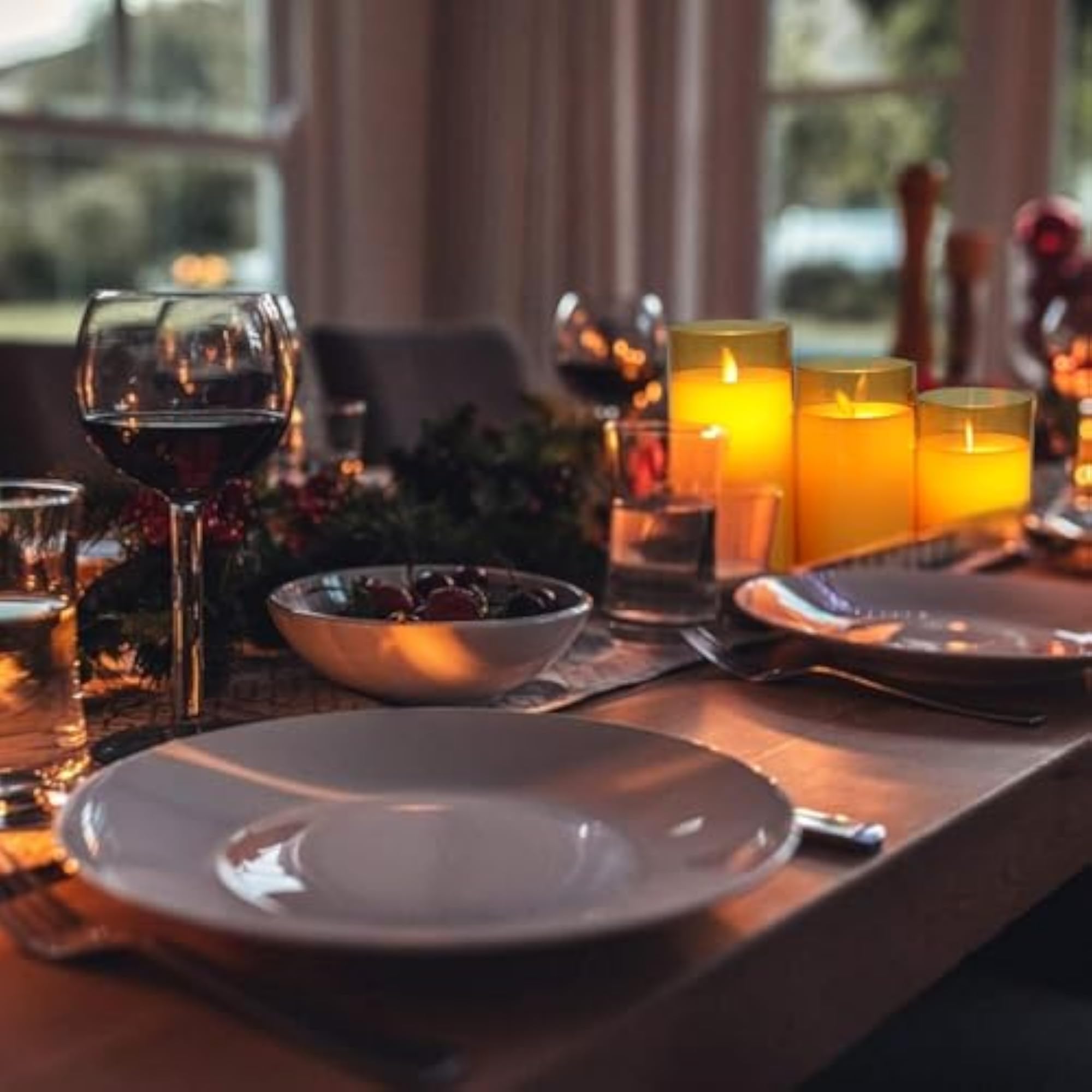 Set of 3 Flameless LED Pillar Candles