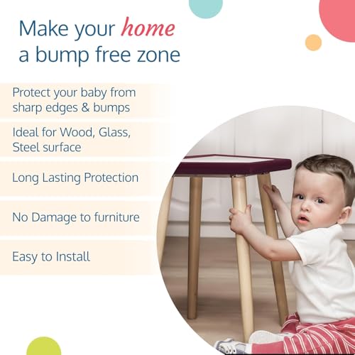 Image of Zeccorp 2-Meter Baby Safety Edge & Corner Guard, Flexible & Durable Baby Safety Edge & Corner Guard - Soft Cushion Protector with Adhesive Tape - Ideal for Home, Nursery, and Playroom (Brown 2-Meter)