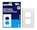 Leviton 88003-WMP 10 pack 1 Gang Wallplates, Duplex Receptacle, White