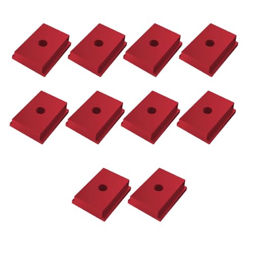 10PCS T Slot Nuts, M6 T-track Slider T-guide Sliding Nut, Aluminium Alloy Woodworking Tool [red]