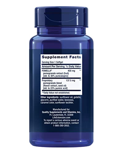 Life Extension Pomegranate Complete Softgels, 30 Count