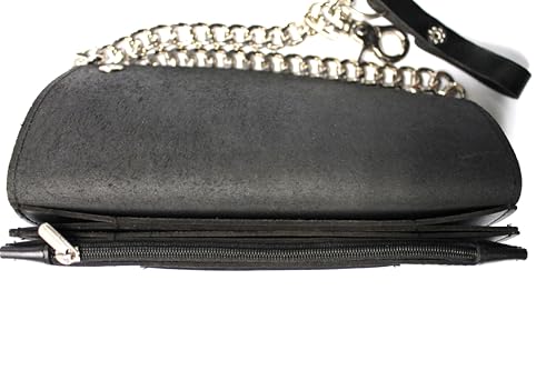 Trucker Wallet Premium Leather with 18 inch Chain (Black)3