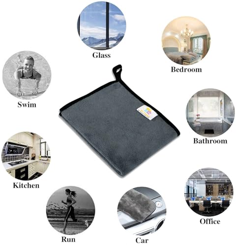 Image of RD TREND Microfiber Multipurpose Cleaning Towel 500 GSM Size-40x30 Cm | Ultra Soft, Super Absorbent, Quick Dry | Reusable Lint-Free Cloth for Car, Kitchen, Bathroom, Glass, Gym & Home (1 Pc,Blue)