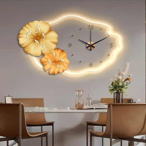 Horloge murale moderne pour salon silencieuse et design avec télécommande - 6