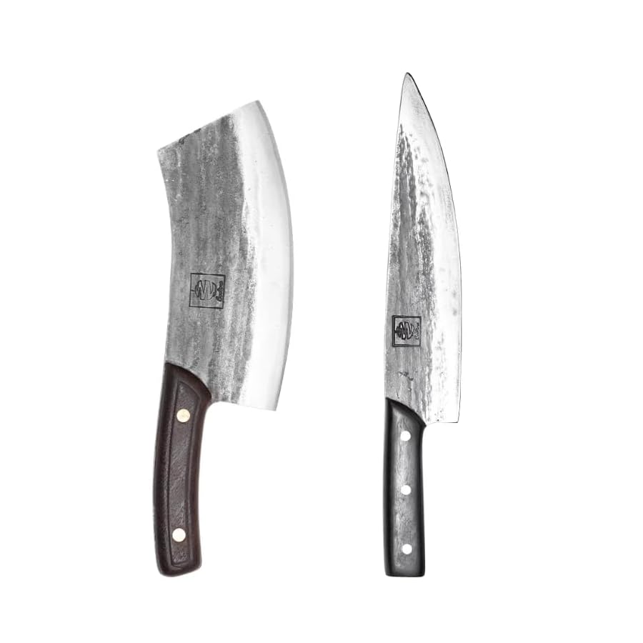 COOLINA-Chefs-Duo-Professional-Kitchen-Knife-Set--Hand-Forged-Tungsten-XL-Altomino-Chefs-Knives-High-Carbon-Steel-Perfect-for-Precision-Chopping-Slicing-and-Dicing COOLINA Chef's Duo Professional Kitchen Knife Set – Hand-Forged Tungsten XL & Altomino Chef's Knives, High Carbon Steel, Perfect for Precision Chopping, Slicing, and Dicing