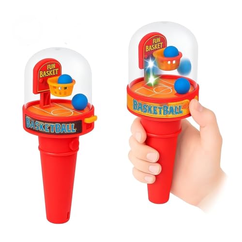 Image of Mini Finger Basketball Shooting Game for Kids with Lights & Music | Handheld Fingertip Basketball Toy | Portable Travel Game for Boys & Girls | Indoor Tabletop Game