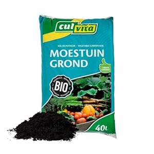 Culvita – Biologische Moestuingrond 40 liter – 100 dagen voeding – ideaal voor Urban Farming – Potgrond voor groente en kruidens