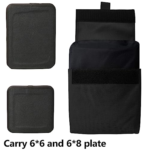 Side Molle Edc Pouches For Tactical Backpack Waist Belt Attachment Military Surplus 6X6 6X8 Eva Foam Pad Plate 1000D Nylon Compact Utility Water-Resistant Pouch 2 Pack (Black) #TOP2