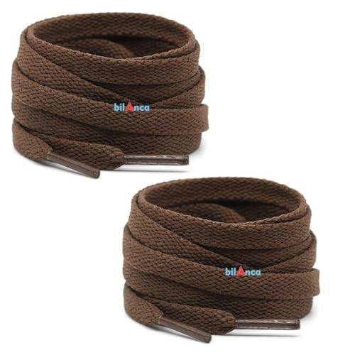 Image of 2 PAIRS Flat Shoe laces 48 Inches Wide Shoelaces for Athletic Running Sneakers Sports Shoes Boot Laces Strings (2 Pairs)