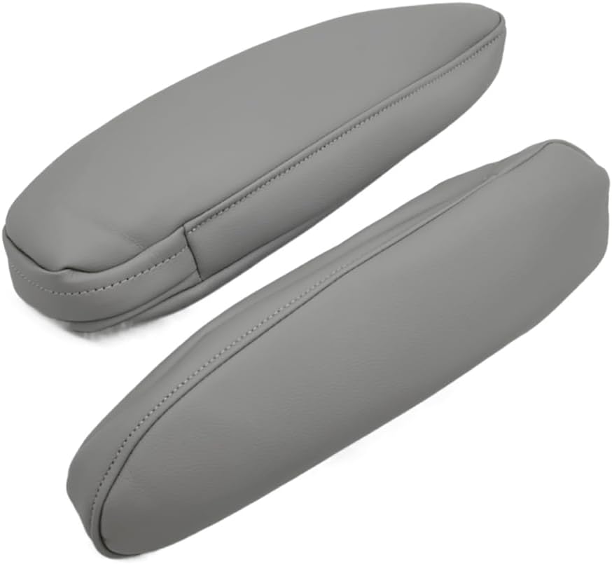 DSkoiph Front Seat Armrest Cover Leather Synthetic 1 pair Compatible with Toyota Sienna 2011 2012 2013 2014 2015 2016 2017 Gray Leather Part Only