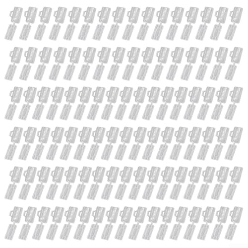 100 etiquetas transparentes para cables y bridas blancas, caja de marcado transparente impermeable para gestión e identificación de cables (3020)