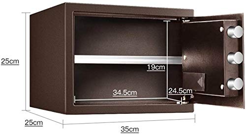 Personal Safe Security Digital Lock Box Key Combination Code Safes Box Steel Box Electronic Small Safes For Home Office Hotel (Color : Black) #TOP6