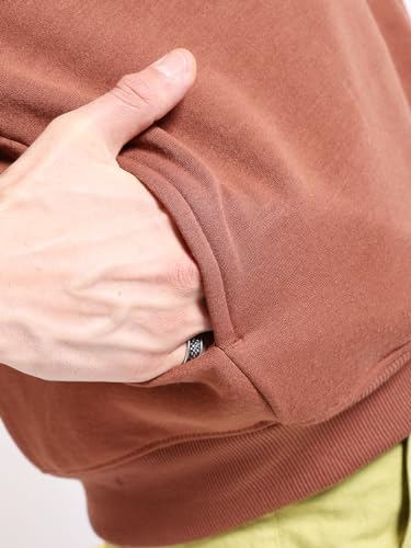 Image of The Indian Garage Co Men Regular Fit Solid Overhead Hooded Sweatshirt