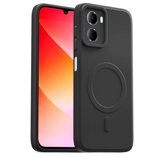 Image of Pikkme Back Cover for Redmi 15A 5G Soft Matte Silicone Mag-Safe Design (Mag-Safe Not Support) Camera Protection | Slim Fit Bumper Cover (Black)