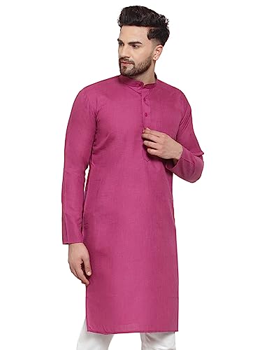 Image of Jompers Men's Cotton Regular Fit Solid Kurtas