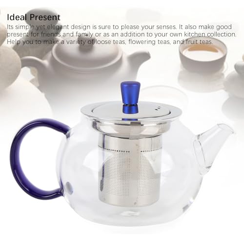 Théière en verre résistante à la chaleur de 252 ml avec panier infuseur - 3