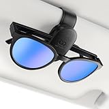 Lamicall Porta Lentes para Auto – [Acceso con una Mano] [Cierre Automático] Espuma Suave y Silicón Antirayaduras Clip...