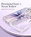 GVIEWIN for iPhone 17 Case, with Screen Protector+Camera Lens Protector, [NonYellowing] Clear Floral Slim Shockproof Protective Hard PC Back Women Phone Case for iPhone 17 6.3