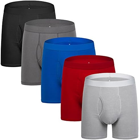 Men's Underwear Boxer Briefs Cotton Regular Long Mens Boxer Briefs Underwear Men Pack S M L XL XXL