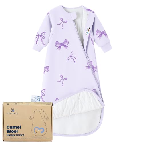 Image of KaiyaBaby Organic Cotton Baby Sleep Sack, Long Sleeve 1.0 TOG, 6-18M