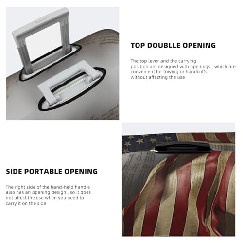 American flag Luggage Cover for Suitcase Tsa Approved, Spandex Stretch Suitcase Protector Washable Baggage Covers Travel Luggage Sleeve Large Suit Case Cover Fit 18-32 Inch 5