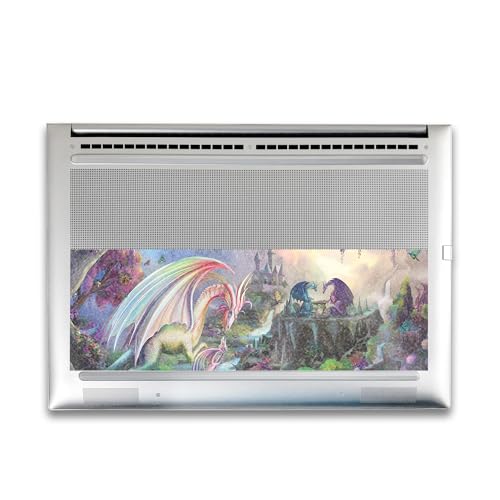 Image of Glossy Glitter Gaming Skin Compatible with HP Envy x360 16 inch (2023) - Dragon Paradise - Premium 3M Vinyl Protective Wrap Decal Cover - Easy to Apply | Crafted in The USA by MightySkins