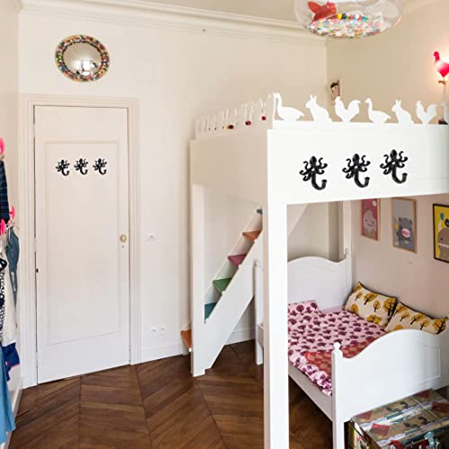 Xuebei 5 Pack Wall Mounted Key Holder,Nautical Decor Wall Art Octopus Hooks,Heavy Duty Towel Hooks Decorative For Patio Backyard Yard Fence Pool Bathroom Living Room (B-Octopus Hook) #TOP3