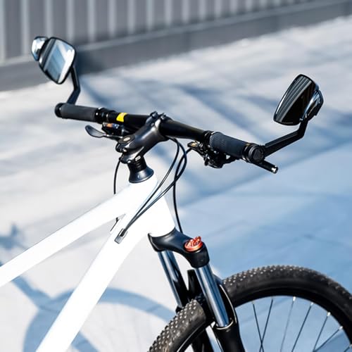 Espejo retrovisor para bicicleta de aleación de aluminio con lente claro de gran angular 2