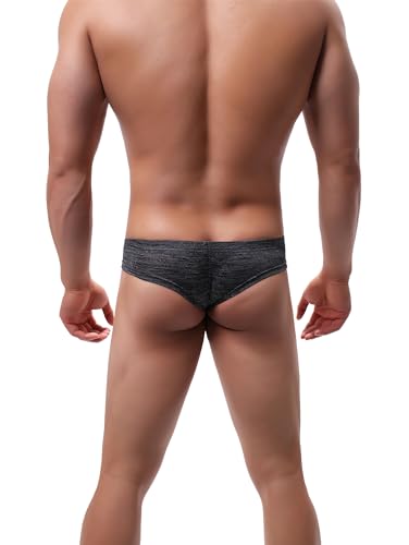 Men's Cheeky stretch Thong Trunks Underwear Sexy Soft Briefs Panties3